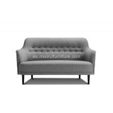 Sofá de tela de estilo americano de velvet tela 2 asientos